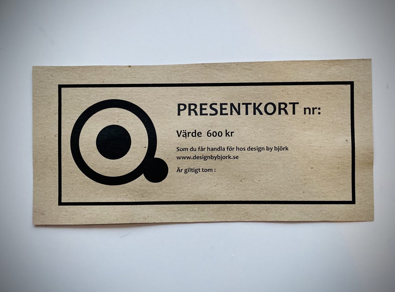 Presentkort 600 kr