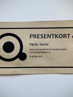 Presentkort 600 kr